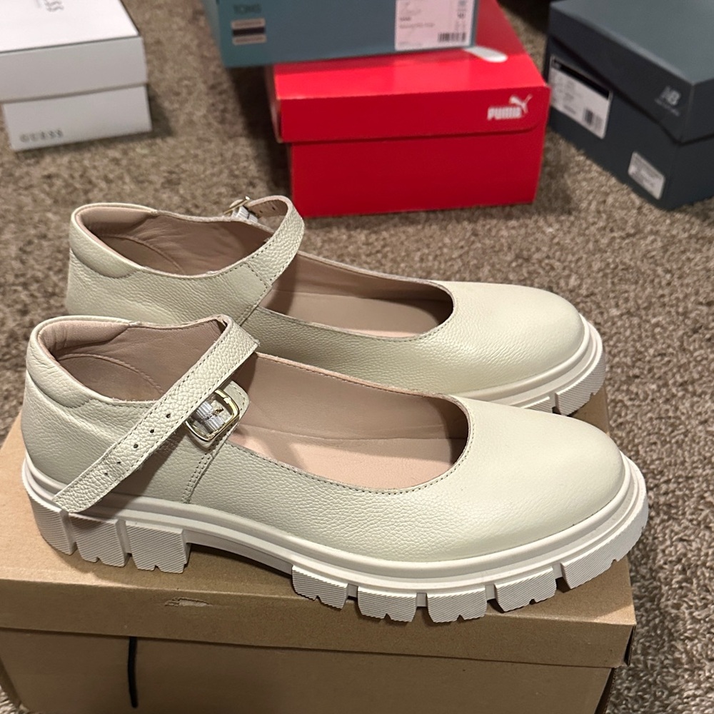 Seychelles Cream Mary Jane Flats